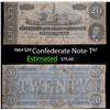 Image 1 : 1864 $20 Confederate Note, T67 Grades f+