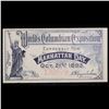 Image 2 : 1893 World's Columbian Exposition Ticket Manhattan Day No Stub Grades Gem++ CU