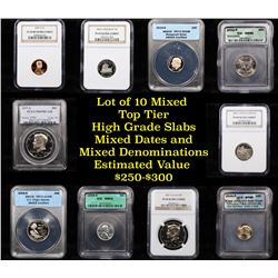 10 High Graded Top Tier Slabed Coins