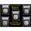 Image 1 : 5 Unc Morgan $1 Graded By PCGS Mixed Dates From The McClaren Collection