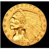 Image 2 : ***Auction Highlight*** 1912-p Gold Indian Quarter Eagle $2 1/2 Graded Select Unc By USCG (fc)