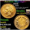 Image 1 : ***Auction Highlight*** 1854 Three Dollar Gold .$3 Graded Unc Details By USCG (fc)