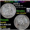 Image 1 : ***Auction Highlight*** 1878-s Trade Dollar $1 Graded Unc Details By USCG (fc)