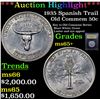 Image 1 : ***Auction Highlight*** 1935 Spanish Trail Old Commem Half Dollar 50c Graded GEM+ Unc By USCG (fc)