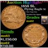 Image 1 : ***Auction Highlight*** 1858 SL Flying Eagle Cent 1c Graded Select Unc By USCG (fc)
