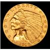 Image 2 : ***Auction Highlight*** 1915-p Gold Indian Quarter Eagle $2 1/2 Graded Select+ Unc By USCG (fc)