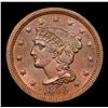 Image 2 : ***Auction Highlight*** 1855 Braided Hair Large Cent 1c Graded Choice Unc BN By USCG (fc)
