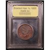 Image 4 : ***Auction Highlight*** 1855 Braided Hair Large Cent 1c Graded Choice Unc BN By USCG (fc)