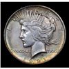 Image 2 : ***Auction Highlight*** 1921-p Rainbow Toned Peace Dollar $1 Graded Select Unc By USCG (fc)