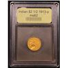 Image 4 : ***Auction Highlight*** 1913-p Gold Indian Quarter Eagle $2 1/2 Graded Select Unc By USCG (fc)