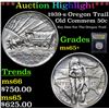 Image 1 : ***Auction Highlight*** 1939-s Oregon Trail Old Commem Half Dollar 50c Graded GEM+ Unc By USCG (fc)