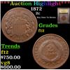 Image 1 : ***Auction Highlight*** 1872 Two Cent Piece 2c Graded f, fine By USCG (fc)