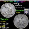 Image 1 : ***Auction Highlight*** 1876-p Trade Dollar $1 Graded Select AU By USCG (fc)