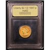 Image 4 : ***Auction Highlight*** 1847-p Gold Liberty Quarter Eagle $2 1/2 Graded Select Unc By USCG (fc)