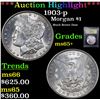 Image 1 : ***Auction Highlight*** 1903-p Morgan Dollar $1 Graded GEM+ Unc By USCG (fc)