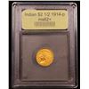 Image 4 : ***Auction Highlight*** 1914-p Gold Indian Quarter Eagle $2 1/2 Graded Select Unc By USCG (fc)