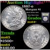 Image 1 : ***Auction Highlight*** 1887-o Morgan Dollar $1 Graded Choice+ Unc By USCG (fc)