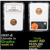 Image 1 : NGC 1937-d Lincoln Cent 1c Graded ms66 rd By NGC
