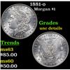 Image 1 : 1881-o Morgan Dollar $1 Grades Unc Details