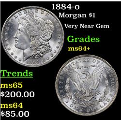 1884-o Morgan Dollar $1 Grades Choice+ Unc