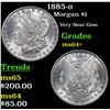 Image 1 : 1885-o Morgan Dollar $1 Grades Choice+ Unc