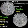 Image 1 : 1875-s Seated Liberty Quarter 25c Grades Choice AU