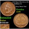 Image 1 : 1908 Major Mint Error Obv Indian Cent 1c Grades Choice AU/BU Slider