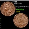 Image 1 : 1881 Indian Cent 1c Grades xf