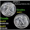 Image 1 : 1943-s Walking Liberty Half Dollar 50c Grades Select+ Unc
