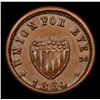 Image 3 : 1864 Union For Ever Civil War Token 1c Grades Select Unc BN