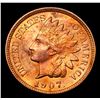 Image 2 : 1907 Indian Cent 1c Grades Gem+ Unc RB