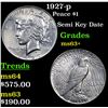 Image 1 : 1927-p Peace Dollar $1 Grades Select+ Unc