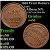 Image 1 : 1863 Fruit Dealers Civil War Token 1c Grades Select AU