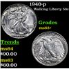 Image 1 : 1940-p Walking Liberty Half Dollar 50c Grades Select+ Unc