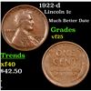 Image 1 : 1922-d Lincoln Cent 1c Grades vf+