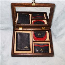 Gio Isaza : A Rare First Release 3-piece accessories set in hand carved box, See How To Win This FRE