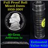 Image 1 : Proof Mixed Jefferson nickel 5c roll, 1959-2007, 40 pieces
