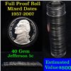 Image 1 : Proof Mixed Jefferson nickel 5c roll, 1957-2007, 40 pieces