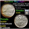 Image 1 : ***Auction Highlight*** PCGS 1938-s Oregon Trail Old Commem Half Dollar 50c Graded ms68 By PCGS (fc)