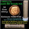 Image 1 : Uncirculated 1c orig shotgun roll, 1955-p  In Old Brinks wrapper