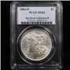 Image 1 : 5 Unc Morgan $1 Graded By PCGS Mixed Dates From The McClaren Collection