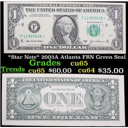 *Star Note* 2003A Atlanta FRN Green Seal Grades Gem CU
