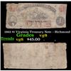 Image 1 : 1862 $1 Virginia Treasury Note Ð Richmond Grades vg, very good