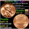 Image 1 : ***Auction Highlight*** 1964 Special Mint Set Lincoln Cent 1c Graded spGem++ rd by USCG (fc)