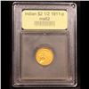 Image 4 : ***Auction Highlight*** 1911-p Gold Indian Quarter Eagle $2 1/2 Graded Select Unc By USCG (fc)