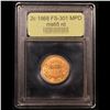 Image 4 : ***Auction Highlight*** 1868 FS-301 MPD Two Cent Piece 2c Graded GEM Unc RD By USCG (fc)