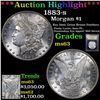 Image 1 : ***Auction Highlight*** 1883-s Morgan Dollar $1 Graded Select Unc By USCG (fc)