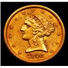 Image 2 : *Highlight OF Entire Auction* 1840-p Gold Liberty Half Eagle $5 Graded Select+ Unc By USCG (fc)