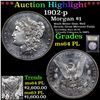 Image 1 : ***Auction Highlight*** 1902-p Morgan Dollar $1 Graded Choice Unc PL By USCG (fc)