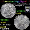 Image 1 : ***Auction Highlight*** 1882-o/s Top 100 Vam 4 Morgan Dollar $1 Graded Select Unc By USCG (fc)
